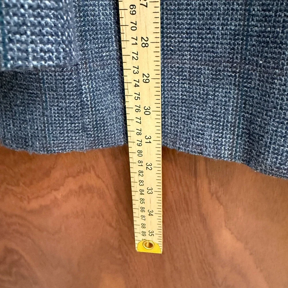 Haggar Imperial Gentleman's Fit Blazer Mens Size 42 Blue Textured‎ Made USA